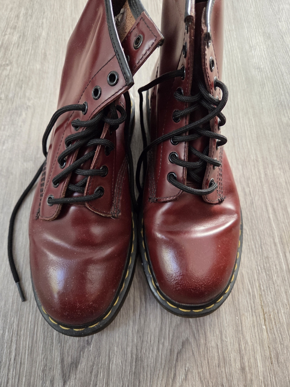 Dr. Martens Cherry Red Leather 1460 Combat Boots